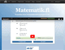 Tablet Screenshot of matematik.fi